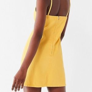 yellow denim dress